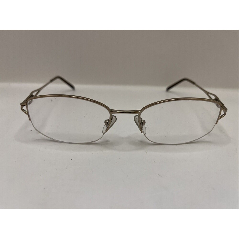 Steroflex Eyeglasses Half Rim Italy Designer Frames Only Gold 51-18-130